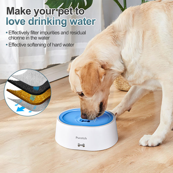 2-liter Pet Drinking Basin With Splash Proof Design, Equipped With A Filter Element For Filtering Water Quality, Prohibited From Sale On Amazon US Site, Not USPS Issued