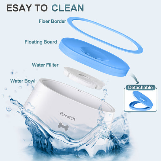 2-liter Pet Drinking Basin With Splash Proof Design, Equipped With A Filter Element For Filtering Water Quality, Prohibited From Sale On Amazon US Site, Not USPS Issued